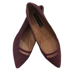 STEVEN by Steve Madden Wine Suede Gema Flat